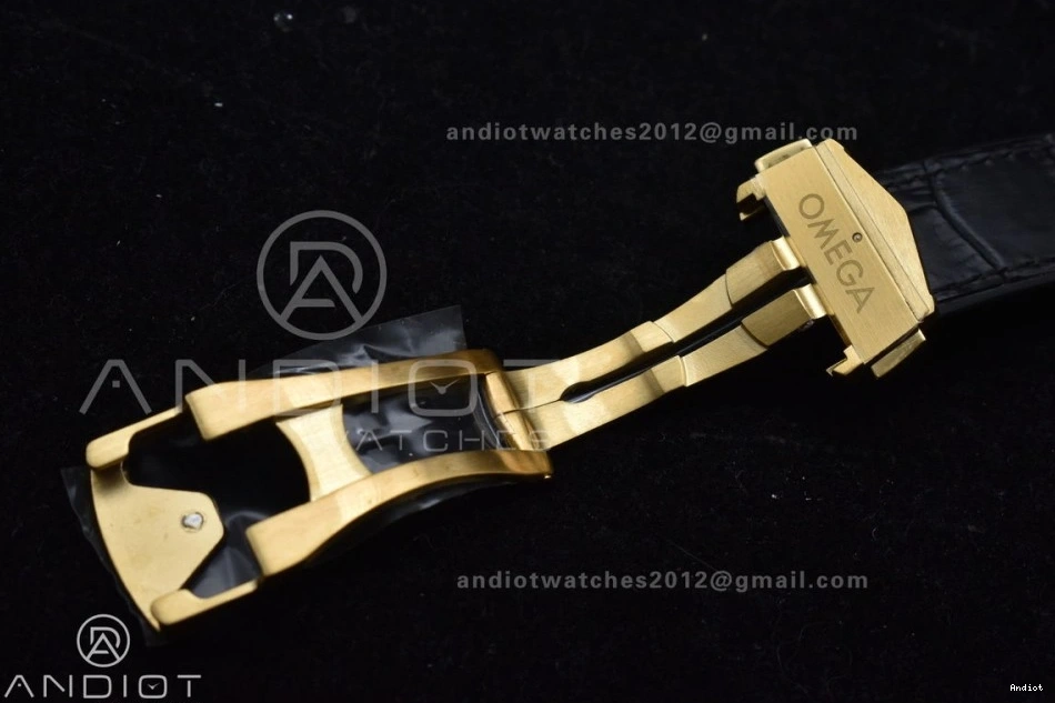 Strap Super Edition Gummy Clone A8900 Best VSF Black Dial on Constellation Ceramic Black 1:1 YG Black 0105